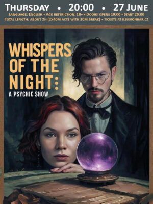 Whispers of the Night: A Psychic Magic Show. Psychic duo Manuel Luarte and Anna.