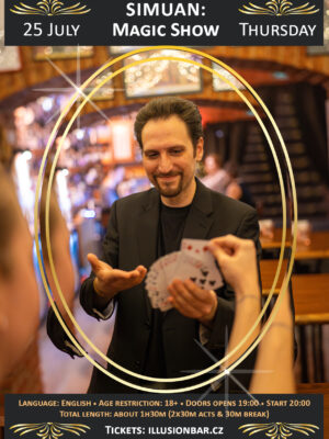 Prague magic show. Magician Simuan