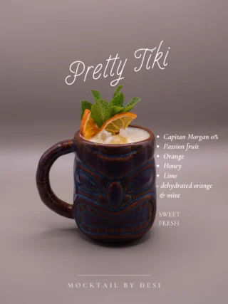 Máte chuť na velký ovocný a osvěžující tiki drink s rumovým charakterem, ale bez alkoholu? Jde to!

🍸 Pretty Tiki 🍊🗿

Mocktail na nealko rumu, ve kterém se spojuje mučenka, pomeranč, limetka a med do dokonale svěží sladkokyselé chuti, která vnese ještě více barev do slunečných dnů.🌞

Máme bohatou nabídku mocktailů – přijďte se přesvědčit sami!

👉 Těšíme se na vás ode dneška do pátku vždy od 17:00 a v sobotu od 18:00.
🧙‍♂️ V sobotu od 20:00 do 23:00 vás navíc čeká speciální večer s kouzelníkem, který bude bavit hosty přímo u stolů. 🪄