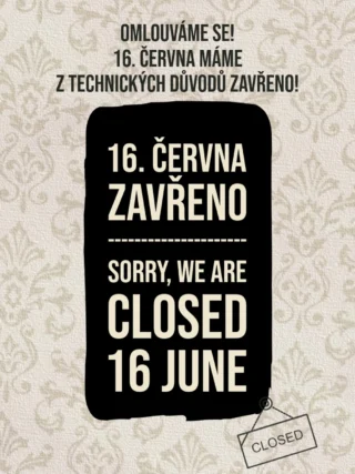 ❗️Dnes (16.6.) máme zavřeno!
Těšíme se na vás od středy do pátku vždy od 17:00 a v sobotu od 18:00. 🍸

Stavte se trochu osvěžit, odpočinout si od každodenní rutiny a vychutnat si skvělý koktejl v příjemné atmosféře. ✨